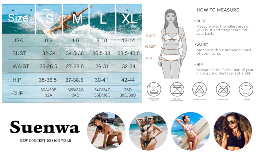 one piece swimsuit size chart