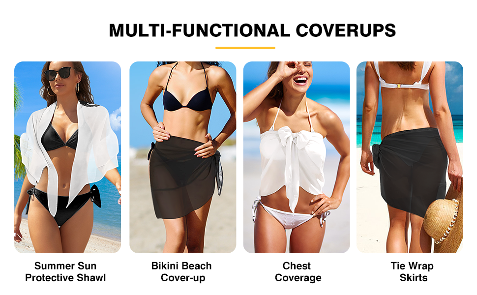women''s swimwear cover ups sarong coverups for bikini bathing suit beach skirt