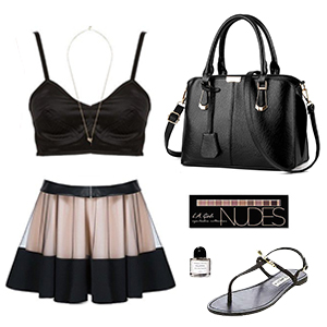 bolso negro bandolera mujer