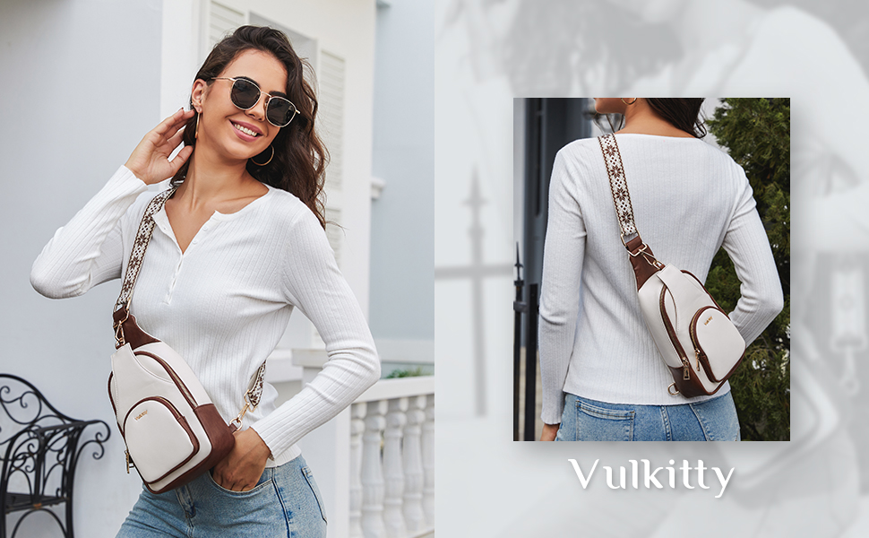 Vulkitty Bolso de Pecho para Mujer