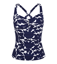 Cross Back Tankini Swimwear Tops