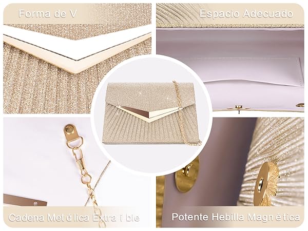 bolso fiesta dorado