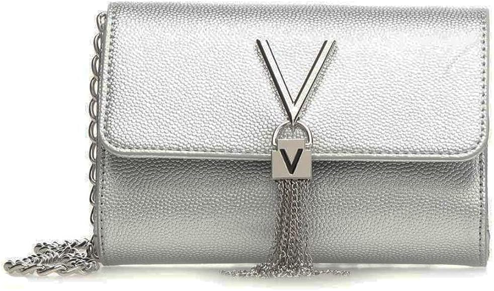 Valentino by Mario Valentino Divina, Bolso para Mujer, Plata, 5x11.5x17 cm (B x H x T)