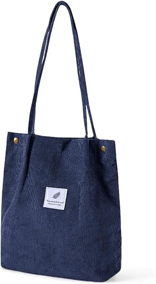 Bolso de Pana Mujer Bolso Tote Bag Bolsas de Tela Grandes Bolsos Shopper Bolso Verano Mujer Tela Bolsa de Playa Bolsa Tela Bolso de Hombro Informal para El Día a Día Oficina Viaje Escolar y Compras