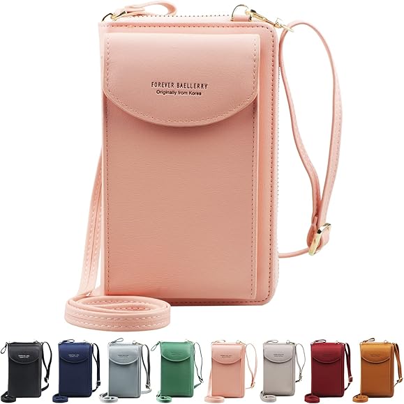 Jangostor Billetera pequeña con Bolso de Crossbody, Bolso para el teléfono Celular con Ranuras para Tarjetas de crédito