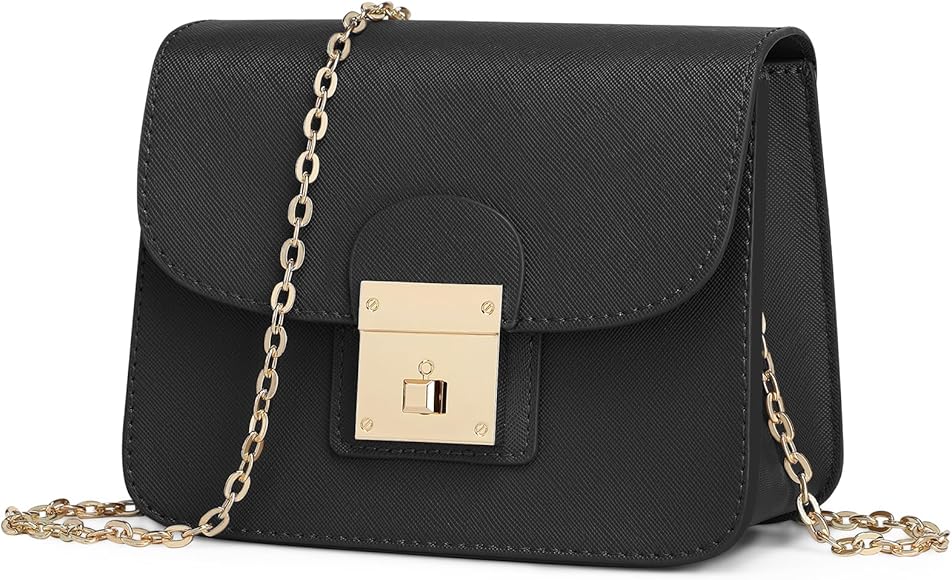 BAICLES Bolso Negro Pequeño Mujer Bolsos de Fiesta Negro Bolso Vestir Negro Mujer Bolso Bandolera Mujer Pequeño Bolso Cruzado Mujer Bolso de Hombro Mujer Pequeños con Cadena Para Casual Fiesta Trabajo