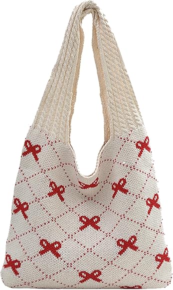 Ibalulu Bolso Mujer, Bolso Bandolera Mujer, Bolso Shopper Mujer Bolso De Hombro De Punto para Mujer para Viaje Fiesta Vacaciones
