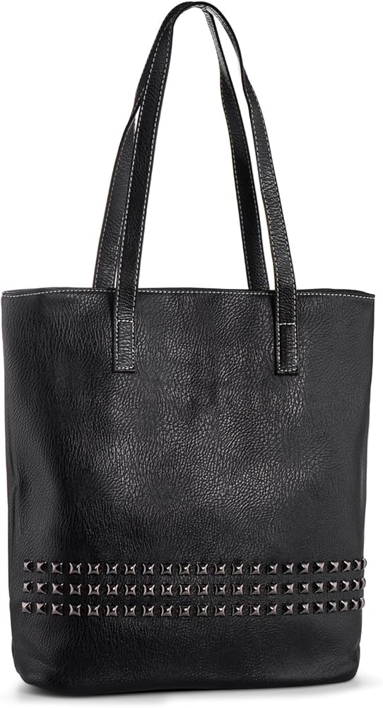 Bolsos de Mujer Bolsos de Hombro Gran Capacidad Bolsos Totes Bolso Cuero PU de Remaches Bolso Shopper