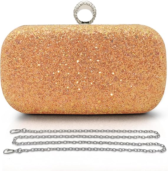 Pahajim Bolso Mujer Fiesta Bolso con Cadena Brillante Bolsos Clutch Bolsas de Embrague Bolso Noche Mujer para Boda Novia Ceremonia Banquete