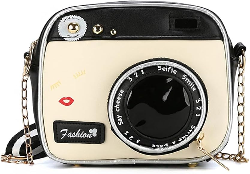 YGCHEN Mujer Bolso Bandolera Forma de Cámara Bolso de Mano Vintage Bolso Cruzado Elegantes Bolsos Bandolera para Niña Mujer