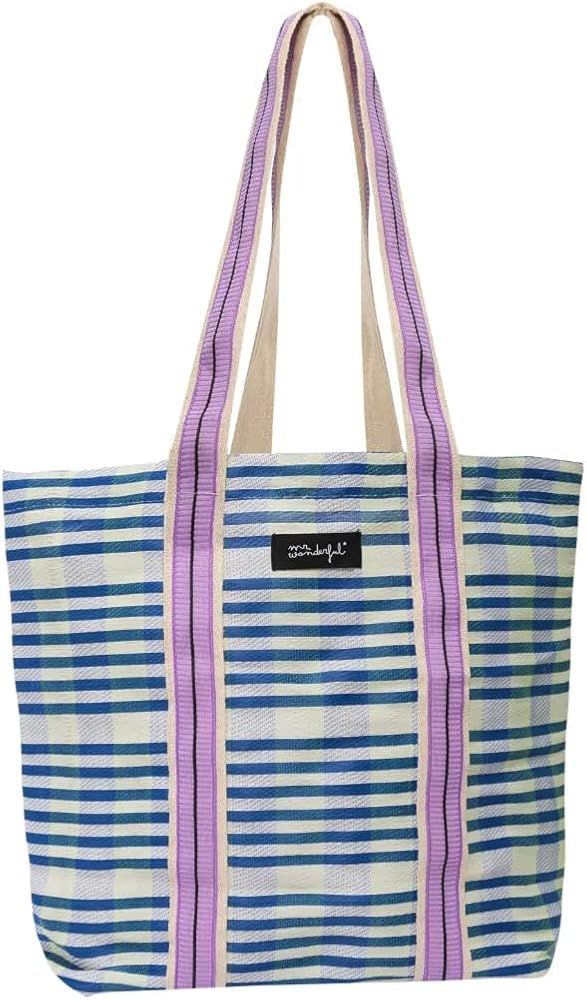 Mr. Wonderful - Bolsa estampada rayas - Bolsa de Playa para Mujer - Gran Capacidad y Diseño - Para Viajes y Vacaciones
