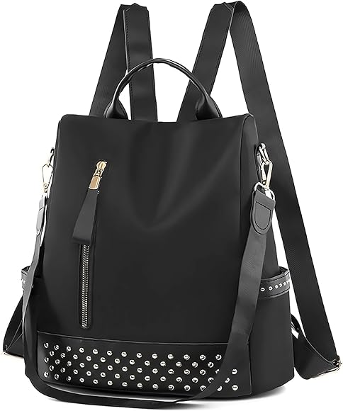 ZanWise Bolso Mujer Mochila Antirrobo Nylon Impermeable - Elegante, Segura, Gran Capacidad, Ideal Escuela y Viajes - Ligera y Duradera