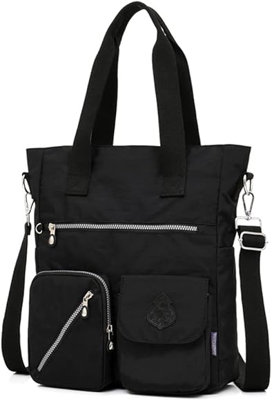 Estwell Bolso de Hombro Mujer Impermeable Nailon Moda Bolso Bandolera Gran Capacidad Crossbody Bag con Múltiples Bolsillo para Escuela Trabaja Viaje Uso Diario