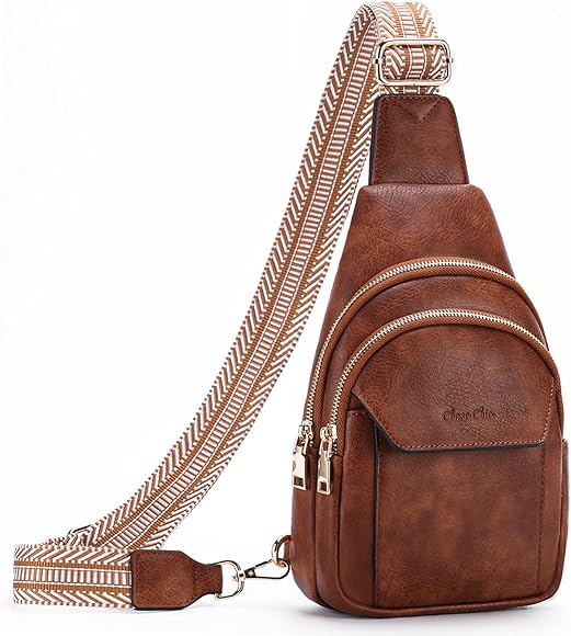 Chase Chic Bolso Bandolera Mujer Casual Mochila Bandolera Mujer Pu Cuero Bolso Cruzado Mujer Sling Bag Bolsa Pecho para Viaje
