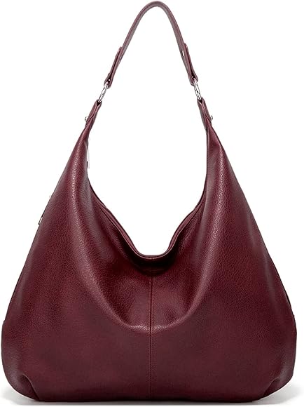 Ashioup Hobo - Bolso de hombro para mujer, de piel sintética suave, con cremallera