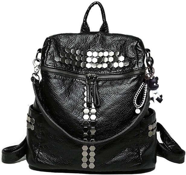 DEERWORD Mujer Bolsos Mochila Casual Bandolera Marca Mediano Antirrobo Italianos PU Cuero 5255 1 Piezas