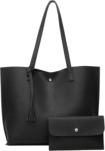 Bolso Grande Mujer Bolso De Universidad Mujer Grande Para Ordenador Portátil Bolsos Bandolera Tote Bolso Shopper Mujer Grande Bolso Grande Mujer Trabajo Grandes Mujer Cuero Pu Tote Bag, 2set
