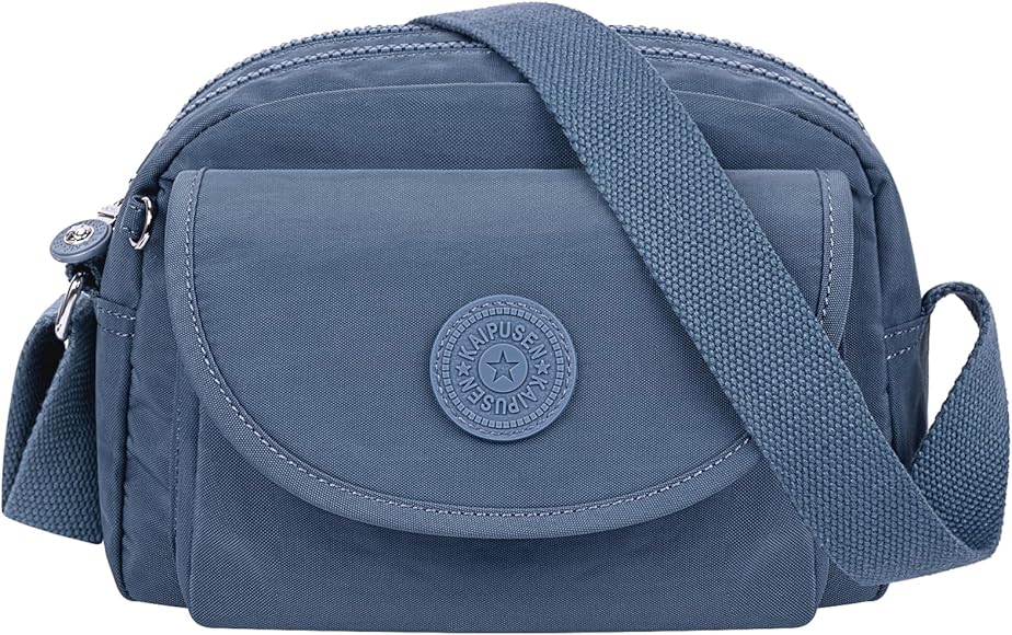 NEWIROVE Bolso Bandolera Mujer Pequeño Bolso Nylon Mujer Impermeable Bolso Cruzado Mujer Ligero Bandolera Multibolsillos Mujer Con Correa Ajustable Bolsos Bandolera Para Viajar,Trabajo