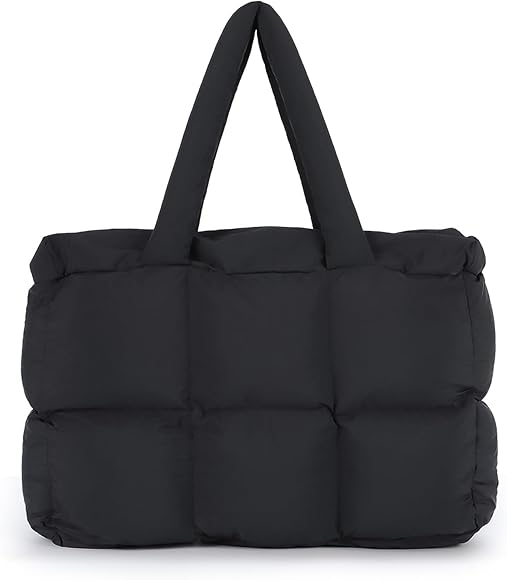 Jywmsc Bolso de Mano Acolchado para Mujer, Grande, Ligero, para Viajes, Gimnasio, Compras y Trabajo